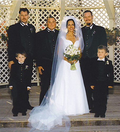 Kip, James, Rachael, Jason, Brian, & Raistlin in Wedding Party